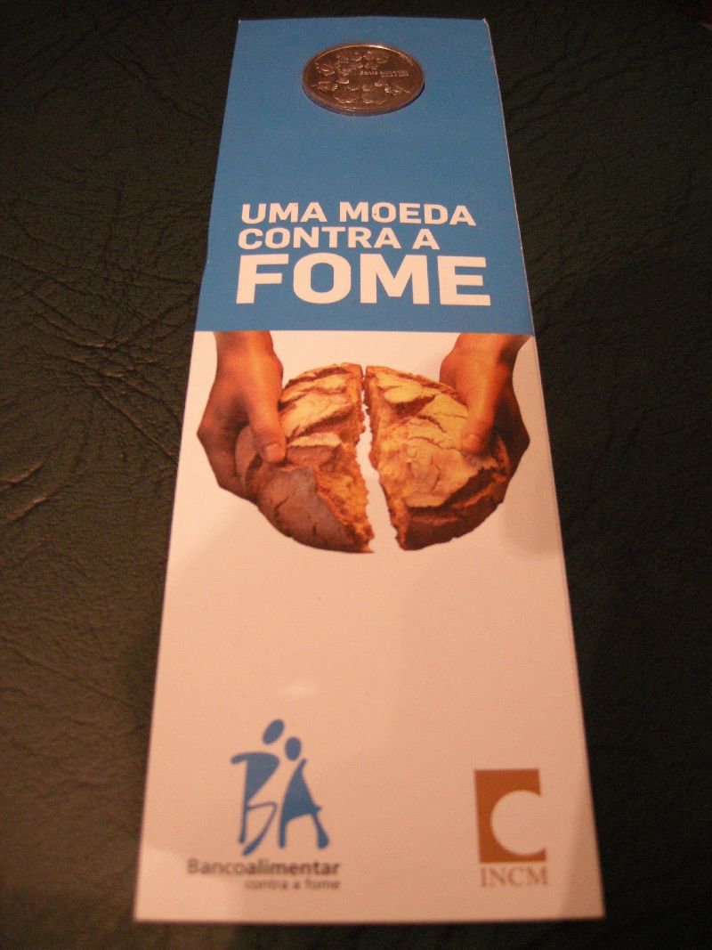 (afbeelding voor) 1,5 Euromunt Portugal 2010 Thema Honger